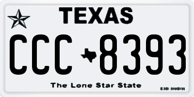 TX license plate CCC8393