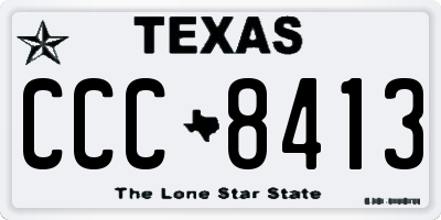 TX license plate CCC8413