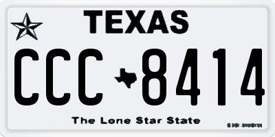 TX license plate CCC8414