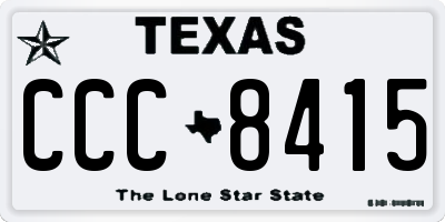 TX license plate CCC8415