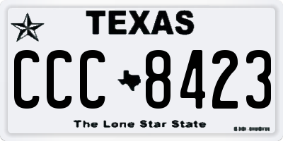 TX license plate CCC8423