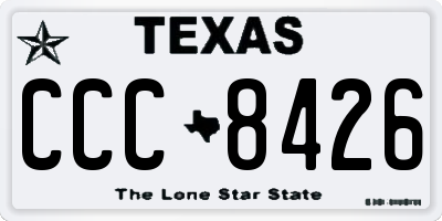 TX license plate CCC8426