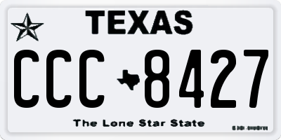 TX license plate CCC8427
