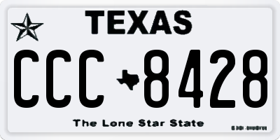 TX license plate CCC8428
