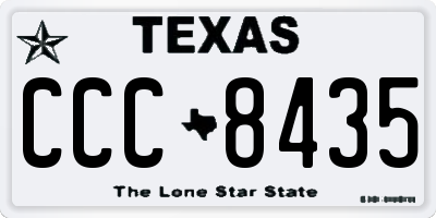 TX license plate CCC8435