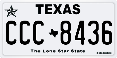 TX license plate CCC8436