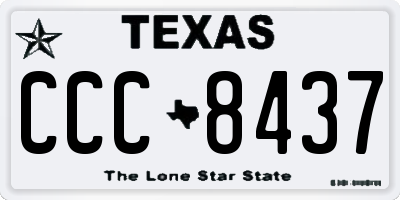 TX license plate CCC8437