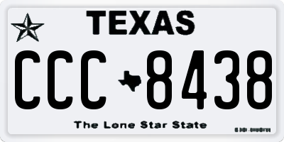 TX license plate CCC8438