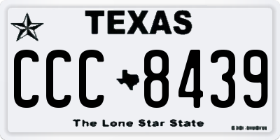 TX license plate CCC8439