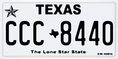 TX license plate CCC8440