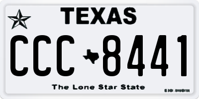 TX license plate CCC8441