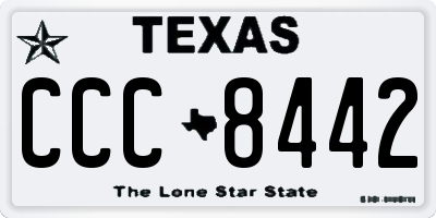 TX license plate CCC8442