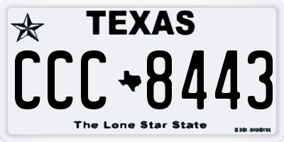 TX license plate CCC8443