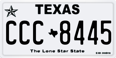 TX license plate CCC8445