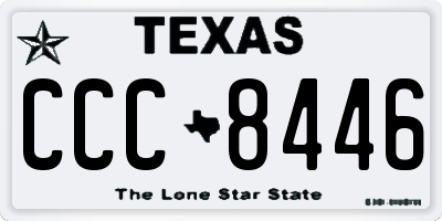 TX license plate CCC8446