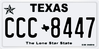TX license plate CCC8447