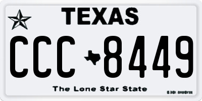 TX license plate CCC8449