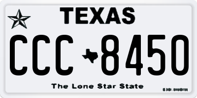TX license plate CCC8450