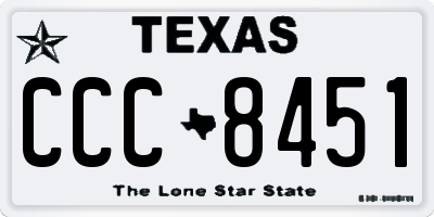 TX license plate CCC8451