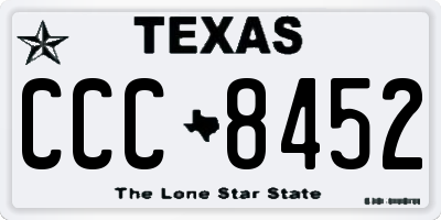 TX license plate CCC8452
