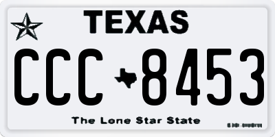 TX license plate CCC8453