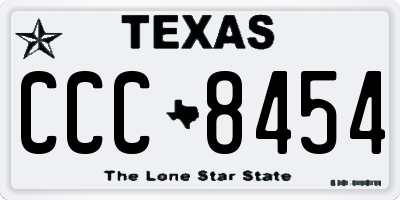 TX license plate CCC8454