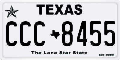 TX license plate CCC8455