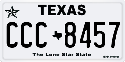 TX license plate CCC8457