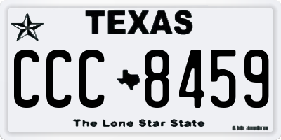 TX license plate CCC8459