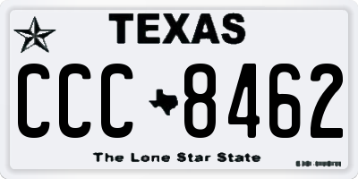TX license plate CCC8462
