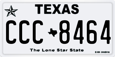 TX license plate CCC8464