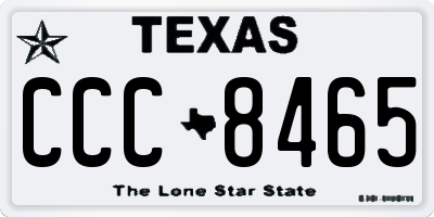 TX license plate CCC8465
