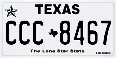 TX license plate CCC8467