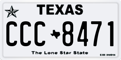 TX license plate CCC8471