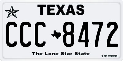 TX license plate CCC8472