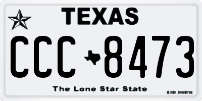 TX license plate CCC8473