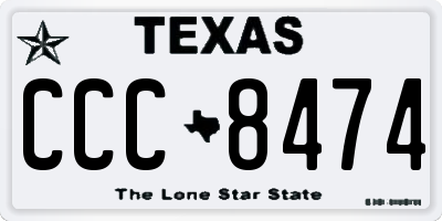 TX license plate CCC8474