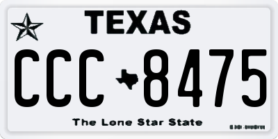 TX license plate CCC8475