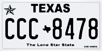 TX license plate CCC8478