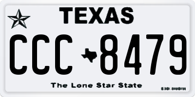 TX license plate CCC8479