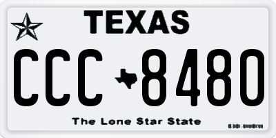 TX license plate CCC8480