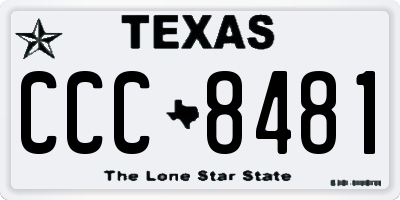 TX license plate CCC8481