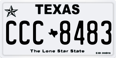 TX license plate CCC8483