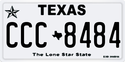 TX license plate CCC8484