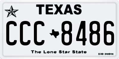 TX license plate CCC8486