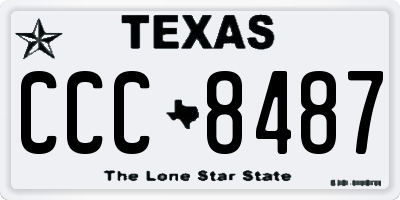 TX license plate CCC8487