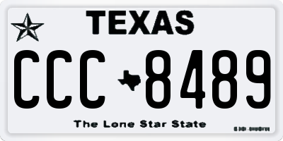 TX license plate CCC8489