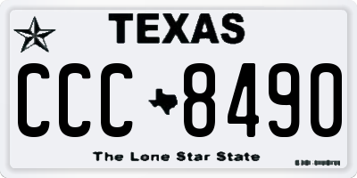 TX license plate CCC8490