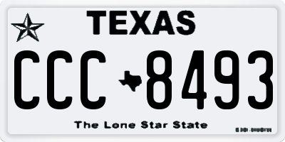 TX license plate CCC8493