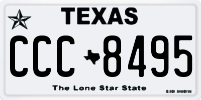 TX license plate CCC8495